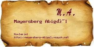 Mayersberg Abigél névjegykártya